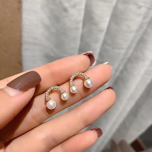 Rainbow Style 925 Sterling Silver Earrings Base Fashion Findings Exquisite Jewelry Parts Fittings Womens Accessories for Pearls