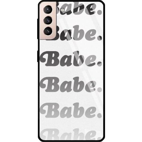 Babe Tempered Glass Cover For Samsung Galaxy S21 Ultra S20 FE S8 S9 S10 Plus Note 10 20 Case