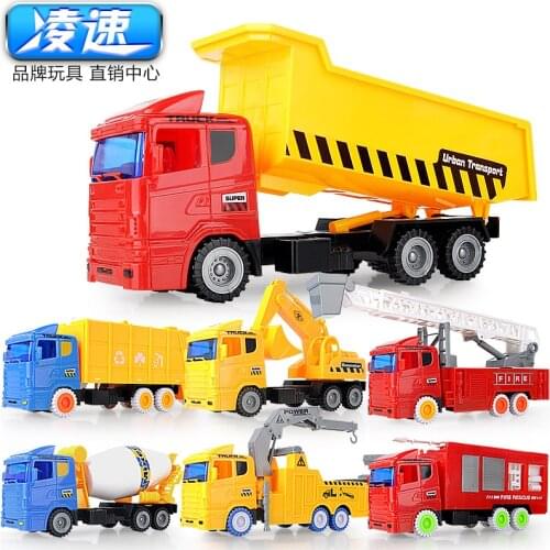 Childrens inertial toy car crawl toddle large simulation engineering car model childrens gifts