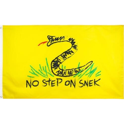 Yehoy hanging 90*150cm gadsden no step on snek flag for decoration Flag for decoration