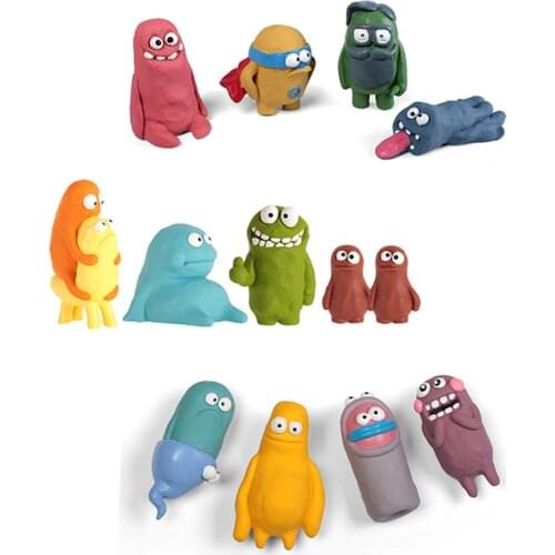 Dog Toy Q-MONSTER Thick Walled Natural Rubber Squeaky Toy Clay Sculpture Interactive Pet Toy