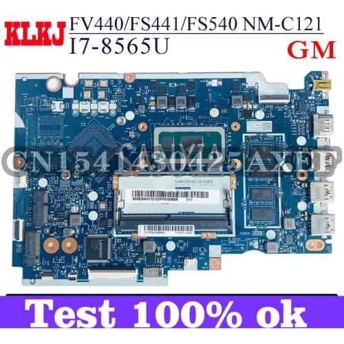 KLKJ NM-C121 Laptop Motherboard For Lenovo Ideapad S145-15IWL 340C-15IWL Original Mainboard 4GB-RAM I7-8565U GM