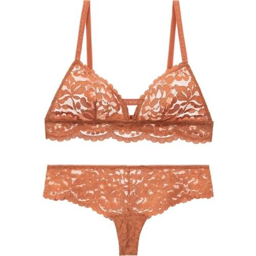 2018 New Lingerie Bralette Sexy Lace Bra Brassiere Transparent Tempting Erotic Underwear For Women Bra Brief Sets Seamless Soft