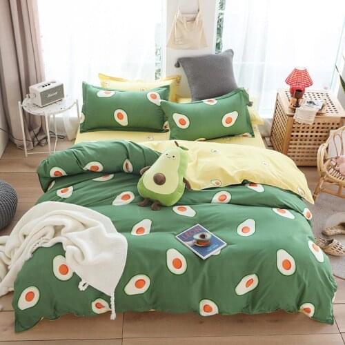 38Avocado Queen Full King single Size Children Cartoon Duvet Cover Bedclothes Comfortable bedding set