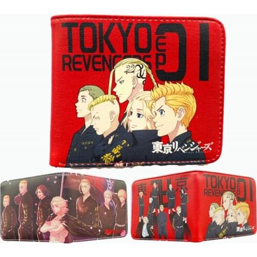 Anime Tokyo Revengers Wallet Fashion PU Leather Purse Cosplay Short Wallets For Men Gift