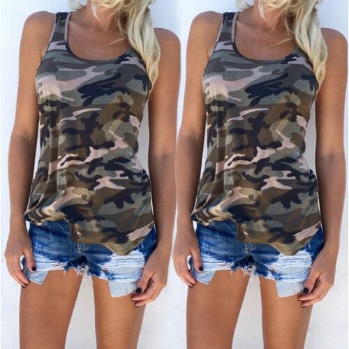 Summer t shirt women Harajuku 2021 new camouflage fashionable joker sleeveless vest T-shirt girl tshirt dropshipping LDMSY0288