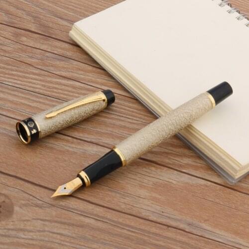 MATTE GOLDEN Office Feather Arrow decoration writing gift classic M nib Fountain Pen