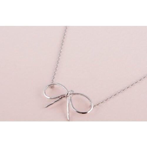 Fashion lovely small bowknot pendant necklace