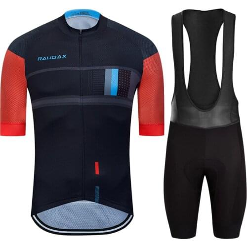 Raudax Mens Summer Cycling Sets 2021 Bike Clothing Suits Cycling Clothing Jerseys Bicycle Wear Ropa Ciclismo Hombre Triathlon