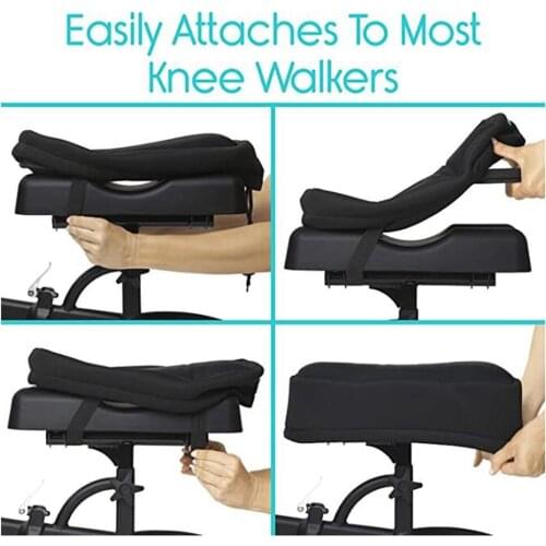 Knee Walker Pad Cover, Padded Memory Foam Cushion for Knee Scooter and Roller - Improves Hip Knee Leg Comfort During Injury