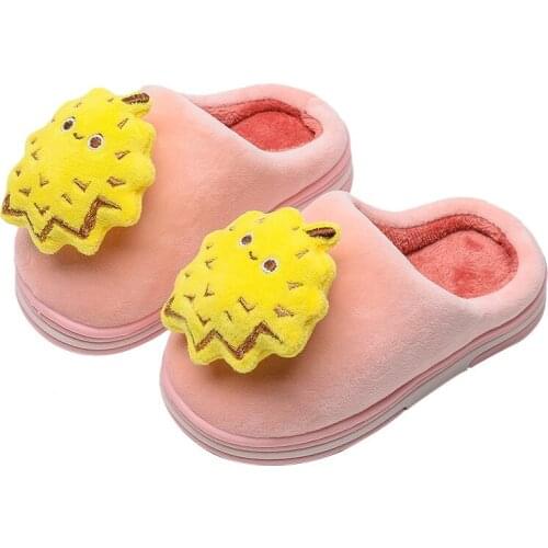 New Children Girl Shoes Winter Warm Slippers Boy Cartoon Cotton Home Slippers Kid Plush Indoor Warm Shoes Baby Princess Slippers