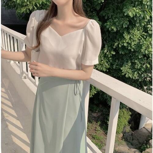 New Summer Vintage Solid Female Oversize Tops Womens Shirt Short Sleeve Girls Blouse Summer New Women Blouses Femme Blusas