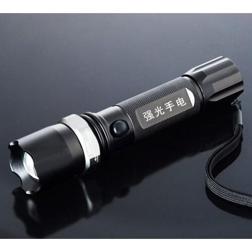 Rechargeable LED Aluminum Alloy Flashlights Mechanical Zoom Riding Light Rechargeable LED Flashlight Set Use Home Outdoor