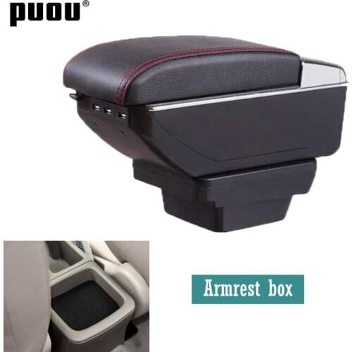 Armrest For Chevrolet Cruze 2015-2017 Double layer heighten central Store content Storage box with Ashtray USB Charging Cup hold