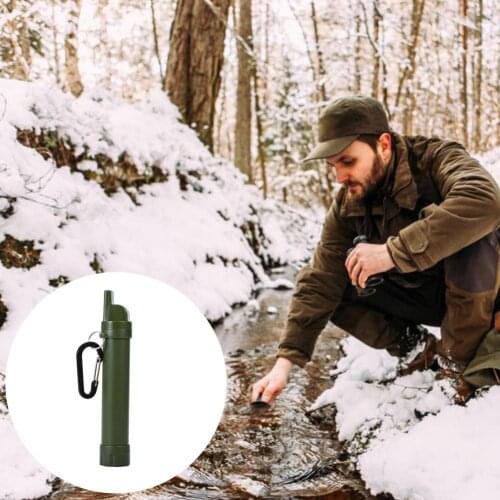 Portable Personal Water Filter With Compass And Emergency Whistle Camping Accessories Survival Gear And Equipment For Hiking
