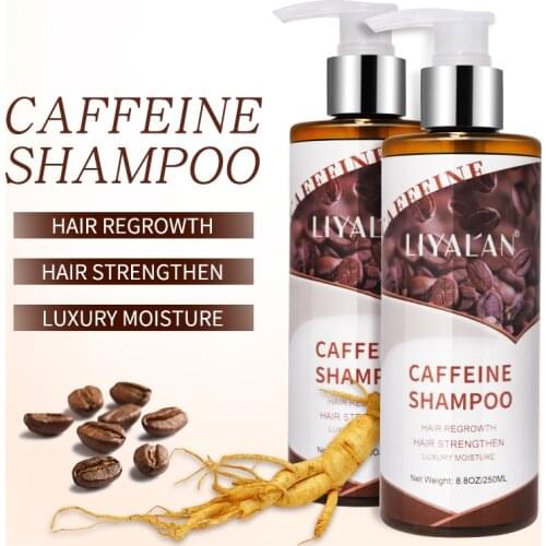 LIYAL'AN Caffeine Shampoo For Unisex Hair Care Nourish Anti Hair Loss Treatment Thinning Hair Growth Natural Organic Plant 250ML