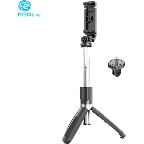 BGNing Universal 4 In1 Bluetooth Wireless Selfie Stick Tripod Foldable Monopod for Smartphones for Gopro Action SLR Cameras