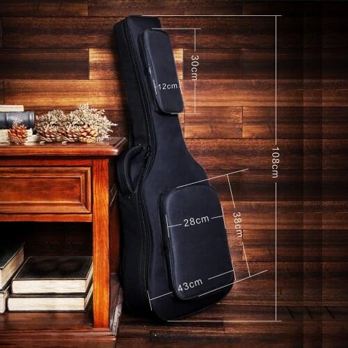 Top Quality 40/41 inch Thickened Shoulders Acoustic Guitar Bag Waterproof Oxford Cloth Guitar Backpack Travel Guitar Case QB14