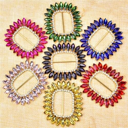 High Quality 1Pcs Variety Rhinestone Bow Tie Buckles Wedding Belt Decorations Diy Diamond Shoe Accessories Dress Brooch Buttons