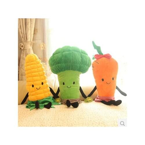 1pc 40cm Cute Vegetable Plush Pillow Carrot Broccoli Corn Cabbage Plush Cushion Creative Birthday Gift Kids Toy