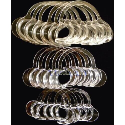 15pcs Autoclavable C Type Lip & Cheek Retractor Dentist Mouths Opener Size S M L