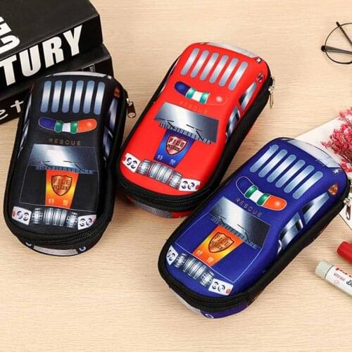 3D Car Shape Pen Bag Sports Car Pen Case Fun Student Stationery Box Boy Gift Large Capacity Pencil Case