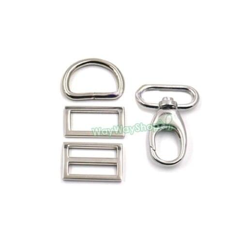 5 Sets Swivel Clip Hook Sling 1" 25mm Buckle Tri Glide D ring adjuster Rectangle Strap Snap