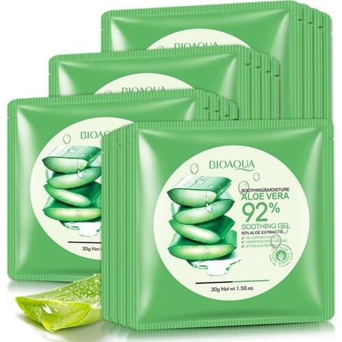 92% Aloe Vera Moisturizing Facial Mask Oil Control Improving Drying Facial Mask Patch Repair Skin After-sun Anti Acne Face Mask