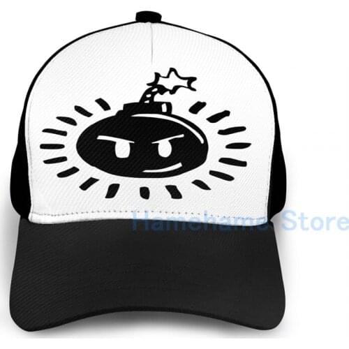 Fashion Sex Bob-omb Basketball Cap men women Graphic print black Unisex adult hat