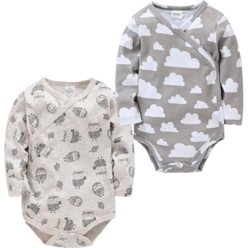 Toddler Baby Boys Girls Bodysuit 2 3 4PCS Long Sleeve 100% Cotton Baby Clothes 0-12 months Newborn body bebe Jumpsuit Clothing