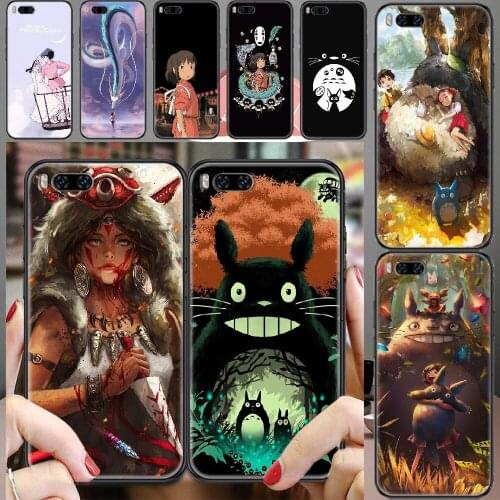 Miyazak Hayao Spirited Away Totoro Phone case For Xiaomi Mi Max Note 3 A2 A3 8 9 9T 10 Lite Pro Ultra black soft cover trend