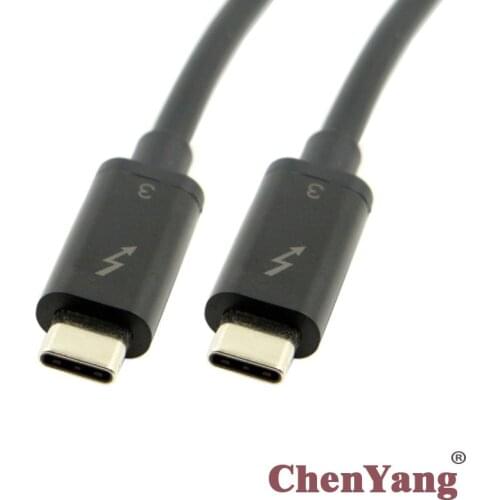 Chenyang USB-C USB 3.1 Thunderbolt 3 Male to Thunderbolt3 Male 40Gbps Cable 50cm for Dell XPS13