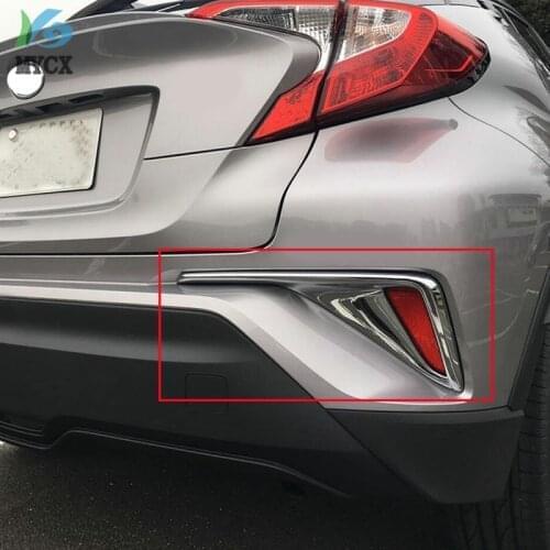 For Toyota C-HR CHR 2016 2017 2018 Car Chrome Styling ABS Rear Fog Light Covers Stickers Exterior Decoration Auto Accessories