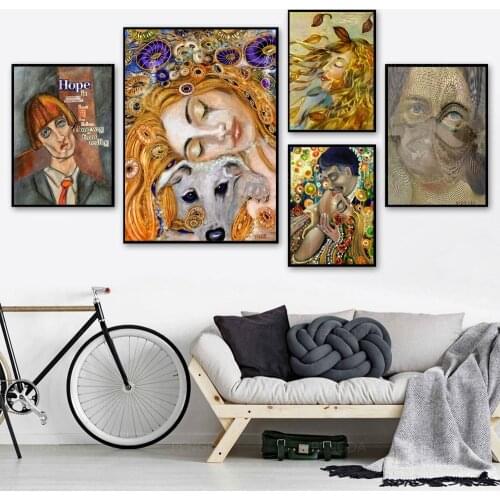 Home Decoration Hd Prints Leaf Painting Woman Pictures Wall Art Modular Canvas Abstract Poster No Framework Bedside Background