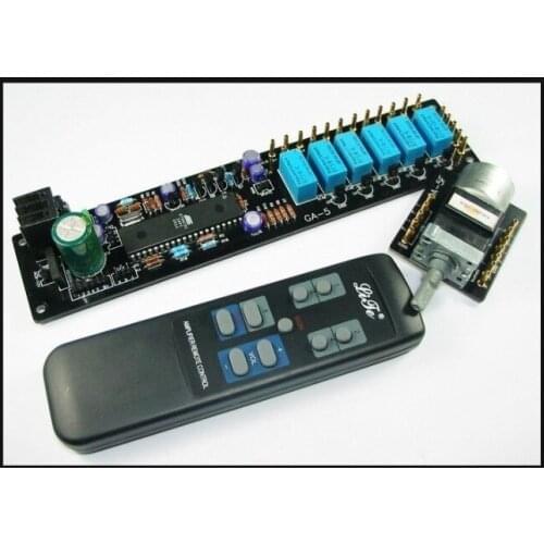 GA-5 Four-Channel Remote Volume Kit ALPS Motor Potentiometer AC9-12V RCA Input