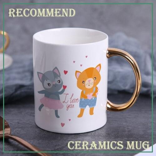 Personality Couple cartoon Fox Mug 400ml teacup coffee ceramic mugs office cup office Drinkware couple cup gift KTDW-013