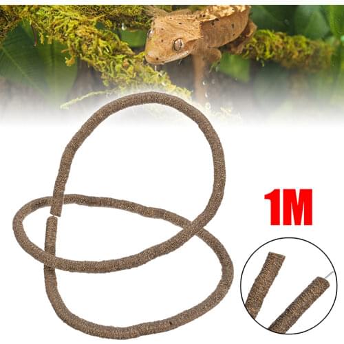 1M Artificial Flexible Reptile Vines Rattan Chameleon Lizard Terrarium Branches Bendable Jungle Reptile Pet Habitat Decoration