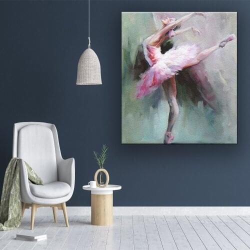 Oil Painting By Out Numbers Ballet Dancer Handmade Paintings Coloring By Numbers Canvas Home Decor For Living Room Unique Gift