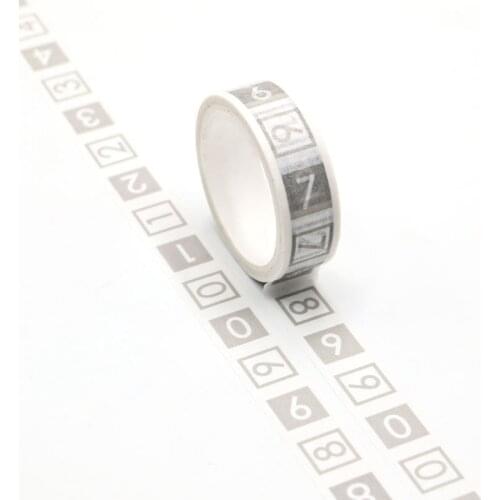 NEW Numbers Washi Tape Planner Scrapbooking Cute Cinta Adhesiva Decorativa Masking Tape Japanese Stationery