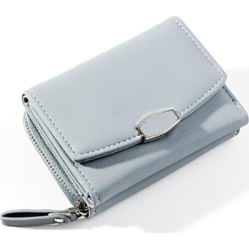 Fashion Women Wallets Trifold Female Purses With Zipper Pocket Ladies Small Wallet Holder Money Card Coin Bag