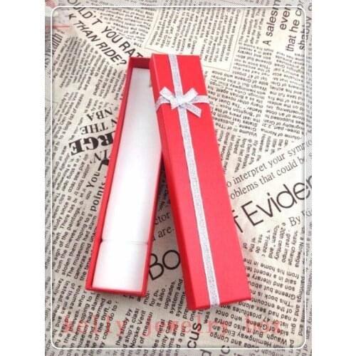 New Fashion Paper Jewelry Box ! Wholesale 24pcs/lot Red Necklace Gift Box Jewelry Chain Bracelet Display Packaging Boxes