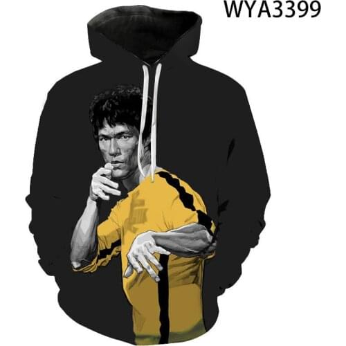 2021 New Bruce Lee 3D Printed Hoodies Men Women Children Sweatshirts Pullover Streetwear Boy Girl Kids Fashion Casual Tops