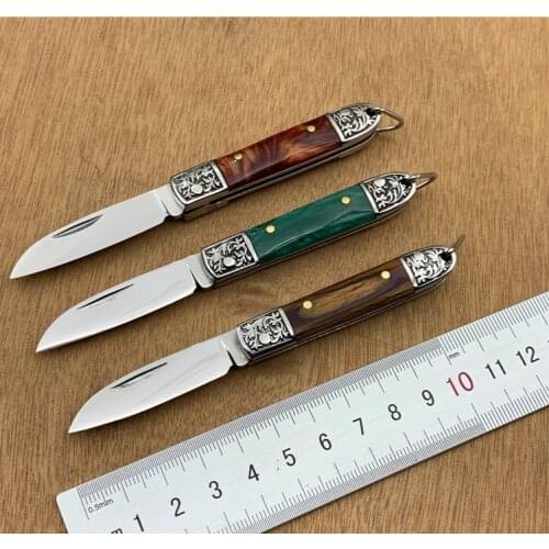 2021 NEW Mini Portable Outdoor Knife Keychain Open Express Knife Self-defense Knife Sharp Household Fruit Knife