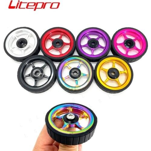 New Litepro Easywheel For Brompton Rear Cargo Racks Easy Wheel Widening And Thickening Non-slip Easy Wheel