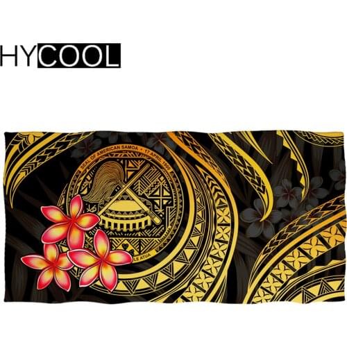 New Trend Microfiber Shower Bath Towels Samoan Polynesian With Plumeria Flower Print Women Men Absorbing Beach Swim Toallas