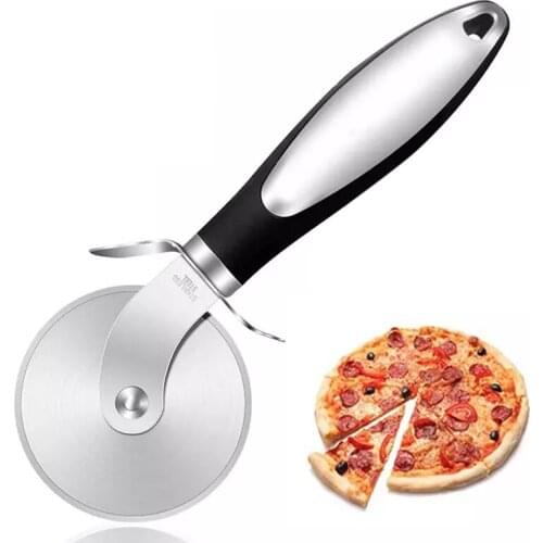 Pizza Cutter Stainless Steel Pizza Knife Professional Pizza Cutter Wheel with Anti-Slip Handle for Pizza Waffles Cookies