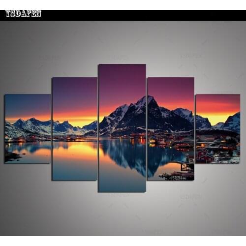 Op de muur HD print olieverf Film modulaire foto Scenery poster kind room decor woondecoratie 5 stks canvas art z320