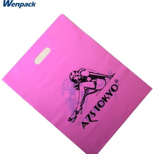 30x40cm custom printed logo plastic packaging gift bag for fashion and shopping 200pcs