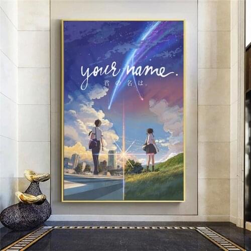 Self-adhesive Wall Stickers Manga Anime Movie Your Name Posters Wall Art Poster Wall Picture For Living Room Home Decor