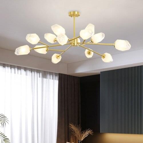 Nordic led stone hanging lights luminaire lustre pendente commercial lighting pendant lamp bedroom dining room living room